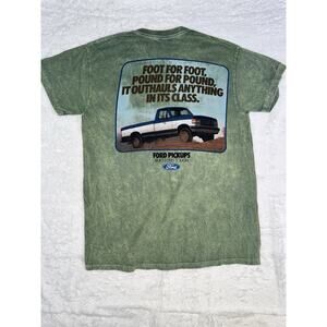Vintage Ford Truck T-Shirt Green Graphic Tee Built Ford Tough Pickup M